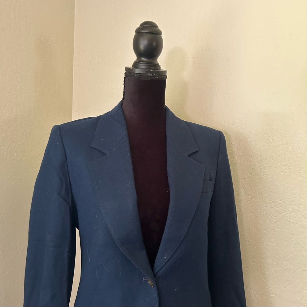 Navy Blue Pendleton Vintage Wool Blazer - image 5